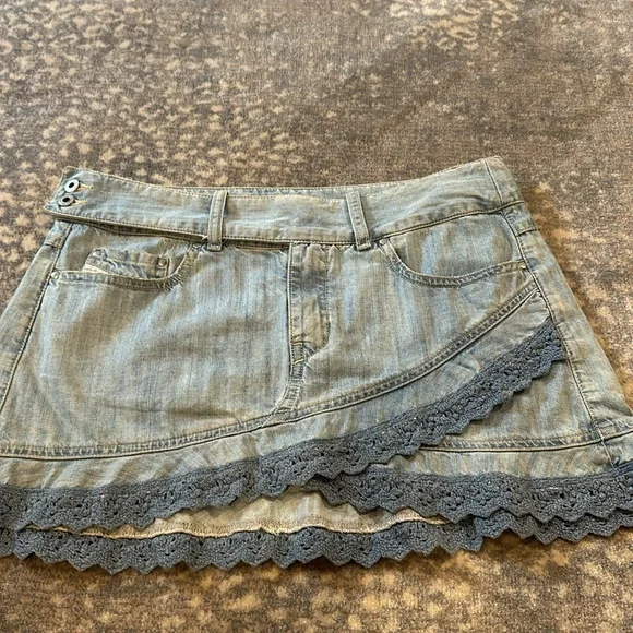DIESEL INDUSTRY DEMIM MINI SKIRT SIZE 27 - Picture 8 of 12
